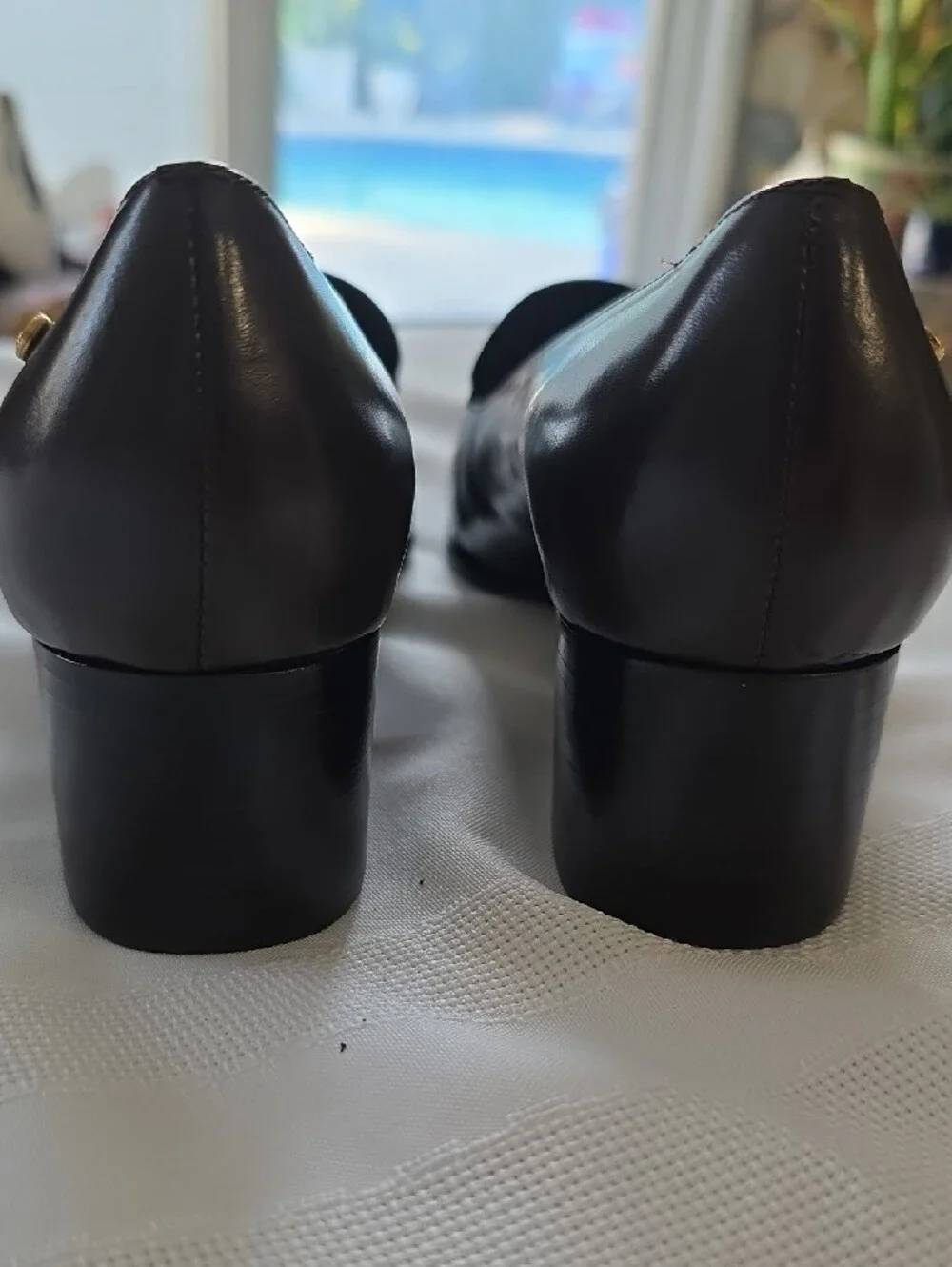 Vintage Etienne Aigner Dark Brown Leather Square Block Heel Pumps NOS 6 Samples